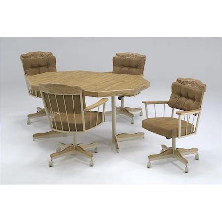 Laminate Table and Swivel Chair Set